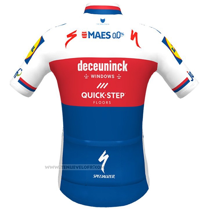 2021 Maillot Cyclisme Deceuninck Quick Step Champion Republique Tcheque Manches Courtes et Cuissard